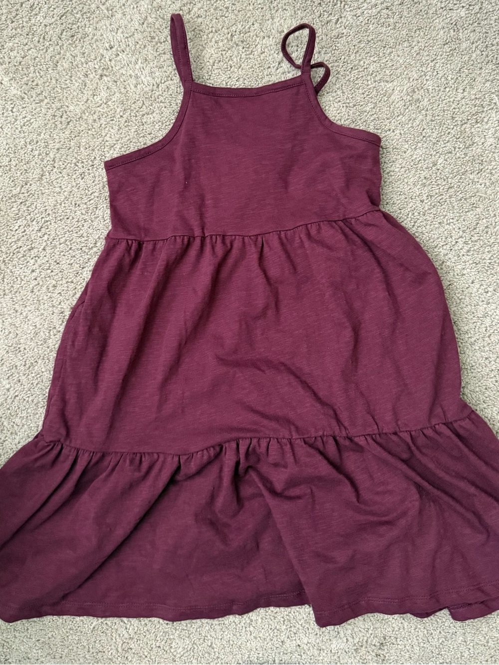 GAP Girls' Burgundy Tiered Tank Dress